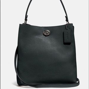 Coach Black Leather Tote Bag